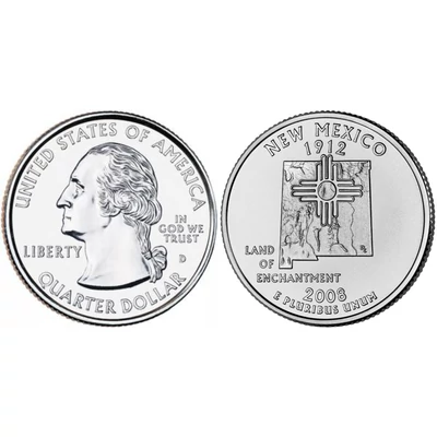 2008 New Mexico negyeddolláros érme ¼ dollár / State quarter dollar - USA