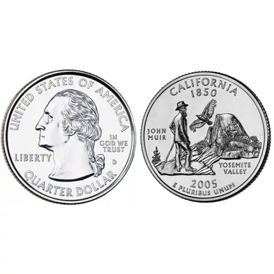 2005 California negyeddolláros érme ¼ dollár / State quarter dollar - USA