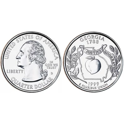 1999 Georgia negyeddolláros érme ¼ dollár / State quarter dollar - USA