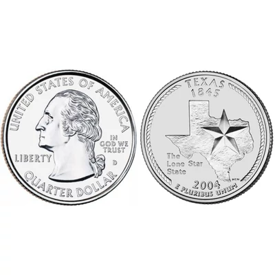 2004 Texas negyeddolláros érme ¼ dollár / State quarter dollar - USA