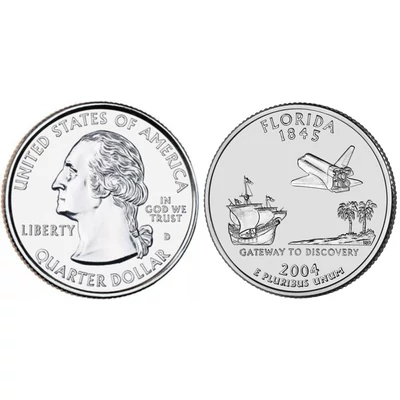 2004 Florida negyeddolláros érme ¼ dollár / State quarter dollar - USA