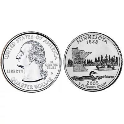2005 Minnesota negyeddolláros érme ¼ dollár / State quarter dollar - USA