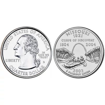 2003 Missouri negyeddolláros érme ¼ dollár / State quarter dollar - USA