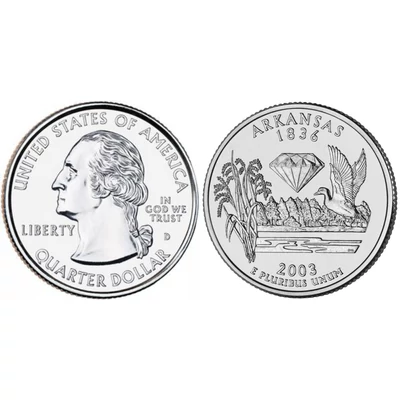 2003 Arkansas negyeddolláros érme ¼ dollár / State quarter dollar - USA