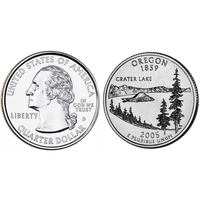 2005 Oregon negyeddolláros érme ¼ dollár / State quarter dollar - USA