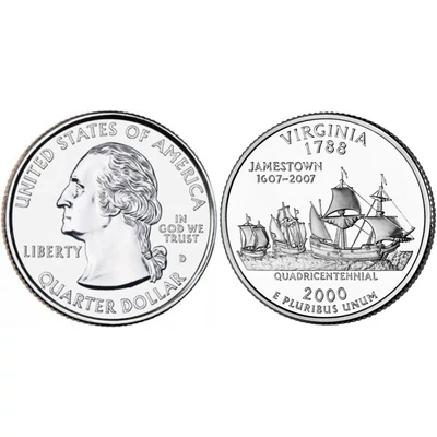 2000 Virginia negyeddolláros érme ¼ dollár / State quarter dollar - USA