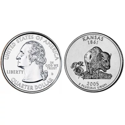 2005 Kansas negyeddolláros érme ¼ dollár / State quarter dollar - USA