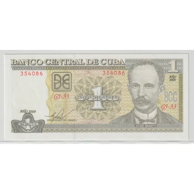 2009 1 peso bankjegy (Kuba) UNC
