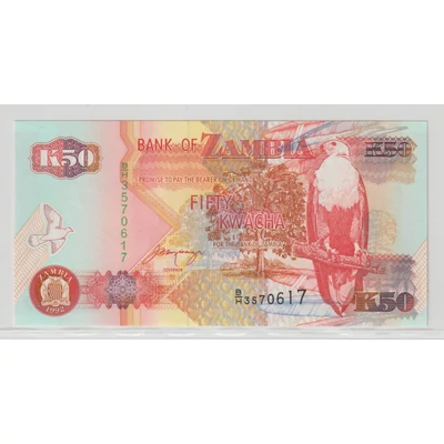 1992 50 kwacha bankjegy (Zambia) - UNC