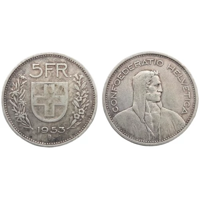 1953 5 Franc ezüst forgalmi érme - Svájc