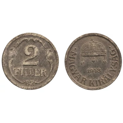 1944 2 fillér érme