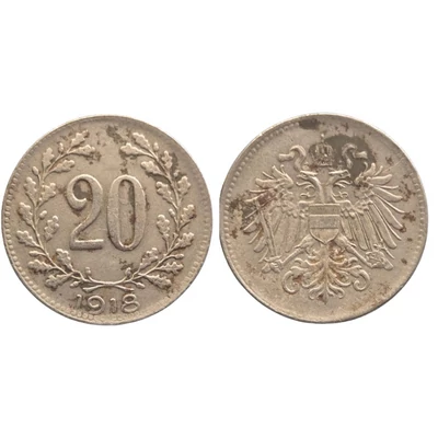 1918 20 Heller Osztrák forgalmi érme