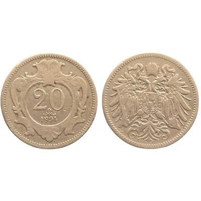 1894 20 Heller érme– Osztrák–Magyar Monarchia