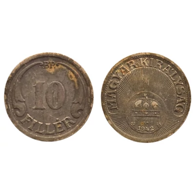 1942 10 Fillér forgalmi érme