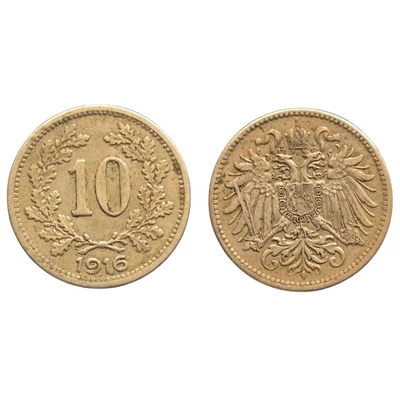 1916 10 Heller érme– Osztrák–Magyar Monarchia
