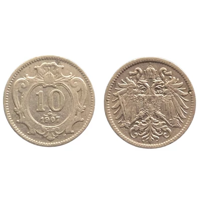 1907 10 Heller érme– Osztrák–Magyar Monarchia
