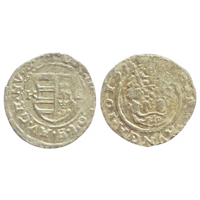 1616-os II. Mátyás ezüst denár – K-B verdejelű, Madonna ábrázolással