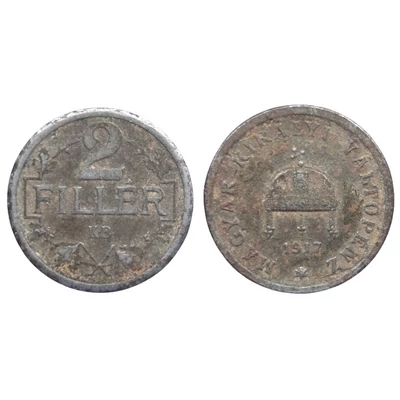 1917 2 Fillér forgalmi érme