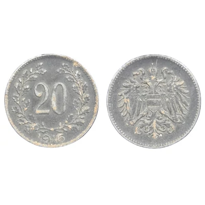 1916 20 Heller Osztrák forgalmi érme