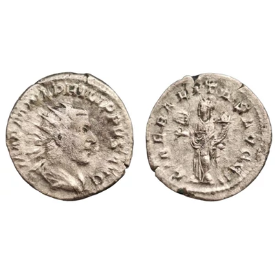 Philippus Arabs antoninianus római ezüst érme – LIBERALITAS AVGG II Róma · Kr. u. 244–247 RIC 38/b