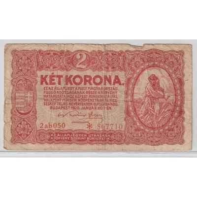 1920 2 Korona Államjegy