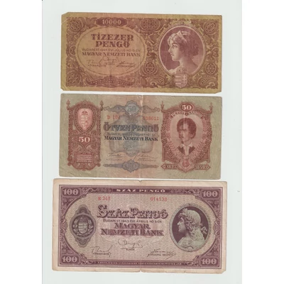 Vegyes pengő bankjegy sor (3 db)