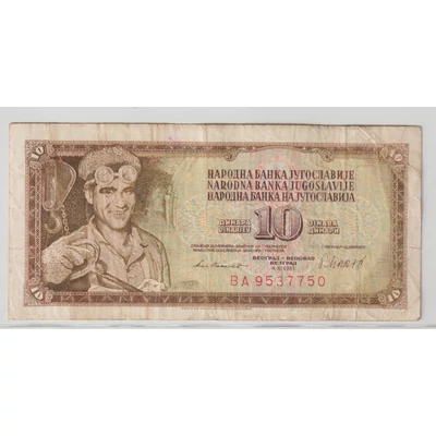 1981 – 10 dinara bankjegy – Jugoszlávia