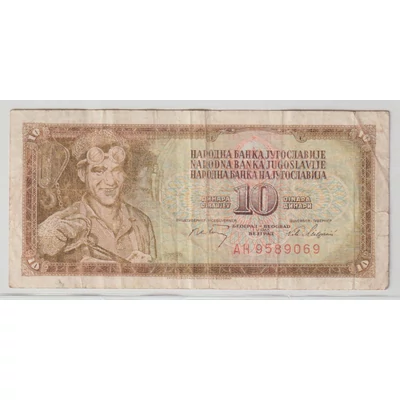 1968 – 10 dinara bankjegy – Jugoszlávia