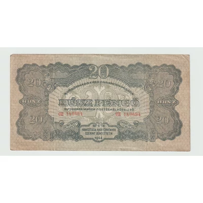 1944 20 Pengő bankjegy - Vörös hadsereg kiadás