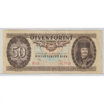 1986 50 Forint bankjegy november D sorozat XF