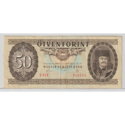 1989 50 Forint bankjegy november D sorozat 