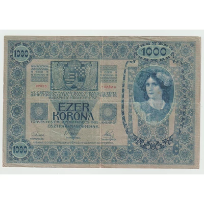 1902 1000 korona bankjegy – Osztrák–Magyar Monarchia