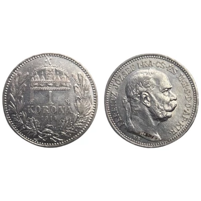 1914 1 korona ezüst érme – Ferenc József – Magyar Királyság
