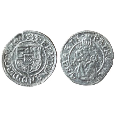 I. Ferdinánd ezüst dénár 1533 K–B – ÉH 745a