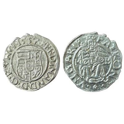 I. Ferdinánd ezüst dénár 1557 K–B – ÉH 745a
