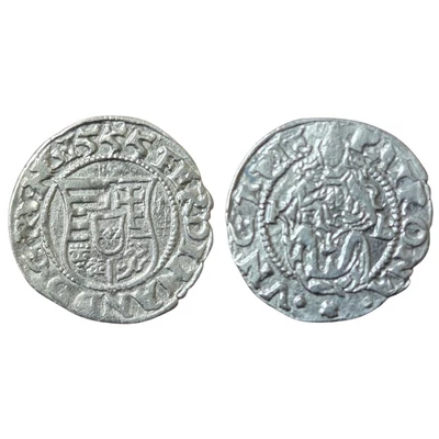 I. Ferdinánd ezüst dénár 1555 K–B – ÉH 745a