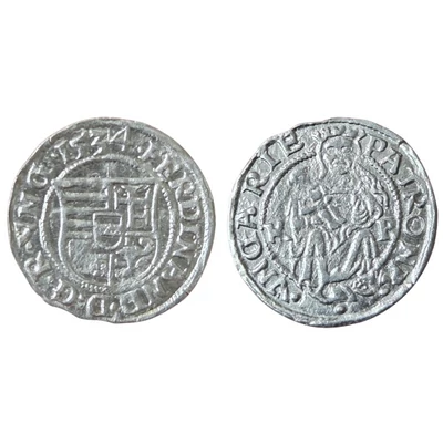 I. Ferdinánd ezüst dénár 1534 K–B – ÉH 745a