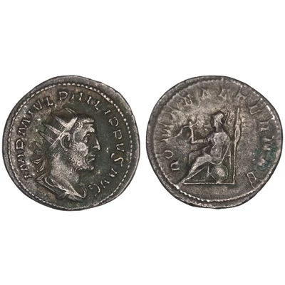I. Philip Antoninianus, római ezüst érme – Kr.u. 244-247, RIC 44b