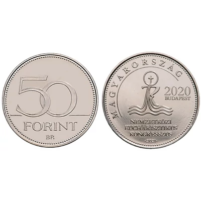 2021 50 forint Nemzetközi Eucharisztikus Kongresszus verdefényes emlékérme rollniból