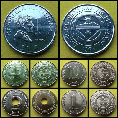 Fülöp-Szigetek 1-5-10-25 Sentimo 1 Piso UNC verdefényes érme sor