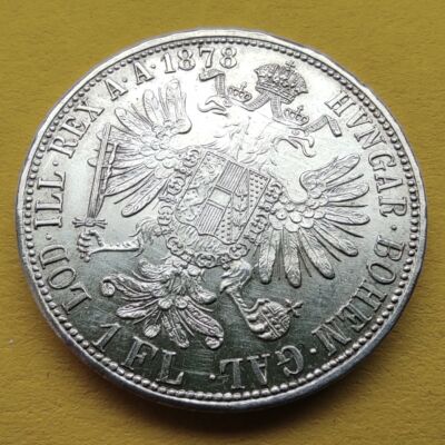 1878 1 Florin Ferencz József ezüst érme Numizmatika - Érmék, érme