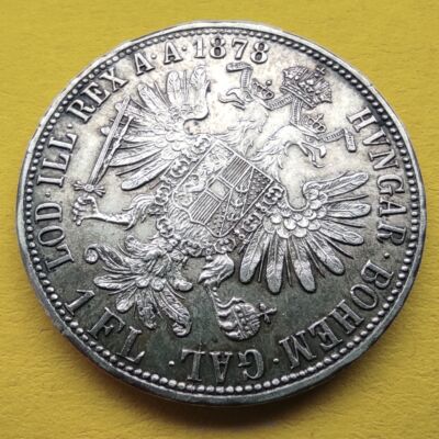 1878 1 Florin Ferencz József ezüst érme Numizmatika - Érmék, érme