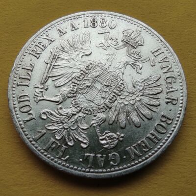 1880 1 Florin Ferencz József ezüst érme Numizmatika - Érmék, érme