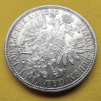 1885 1 Florin Ferencz József ezüst érme Numizmatika - Érmék, érme