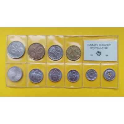 Fóliás Forint érme forgalmi sor 1984-es évjárat 10 db UNC érme Numizmatika - Érmék, érme