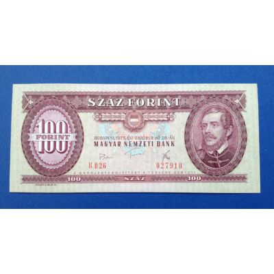 1975 100 forint UNC hajtatlan bankjegy Numizmatika-bankjegyek