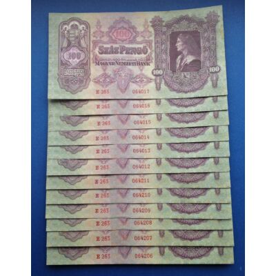 1930 100 pengő 12 db sorszámkövető aUNC bankjegy