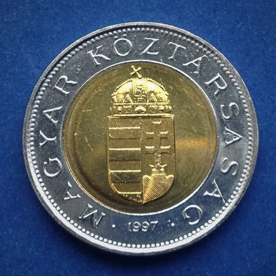 1997 100 forint verdefényes érme rollniból