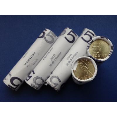 2019 5 forint 50 db UNC verdefényes érme rollniban