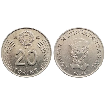 1983-as 20 Forint – Dózsa György portréval